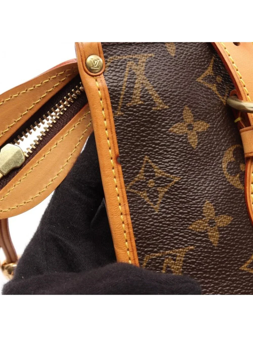 Louis Vuitton Tote Bag Popincourt Monogram Canvas Leather Povincourt